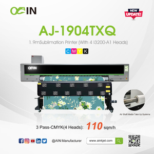 طابعة التسامي AJ-1904TXQ بطول 1.9 متر