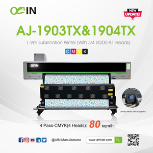 Impressora de sublima&ccedil;&atilde;o AJ-1903TX/1904TX 1,9m