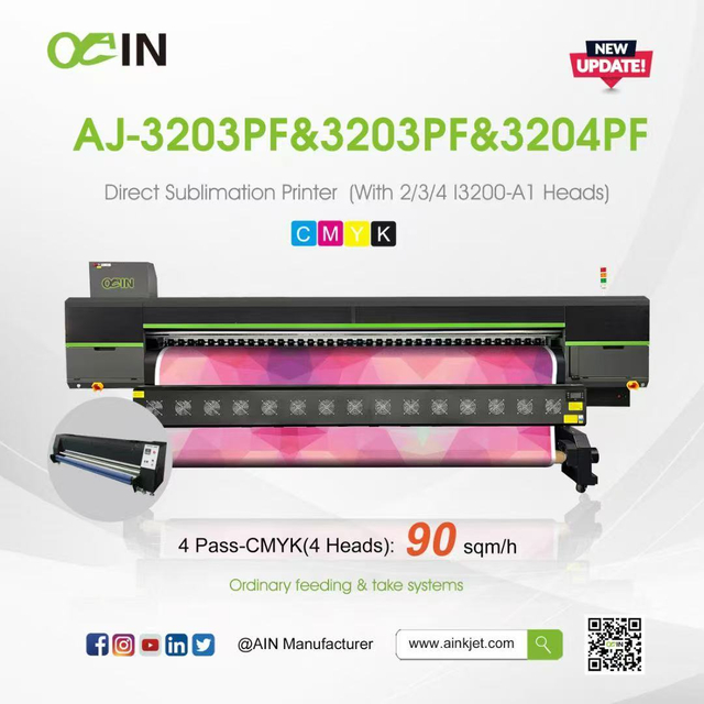 Imprimante &agrave; sublimation directe AJ-3202PF/3203PF/3204PF 3,2 m