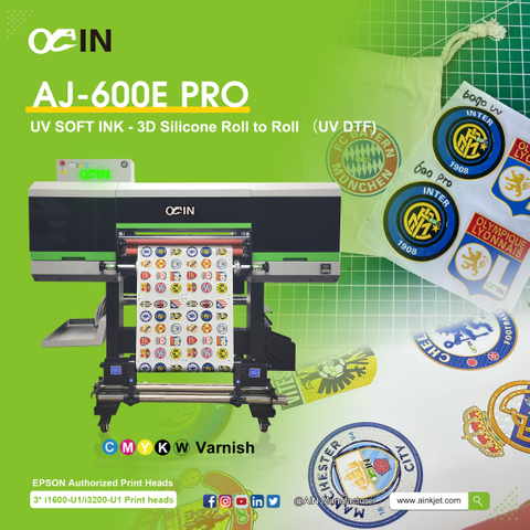 AJ-600E PRO UV DTF Silikon-W&auml;rme&uuml;bertragungs-Flachbettdrucker