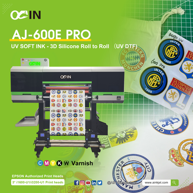 Stampante flatbed a trasferimento termico in silicone AJ-600E PRO UV DTF