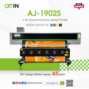 Impresora ecosolvente econ&oacute;mica AJ-1902S de 1,9 m