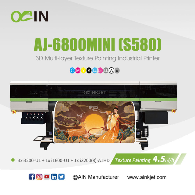 AJ-6800MINI (S580) Промышленный 3D-принтер с многослойной текстурной окраской