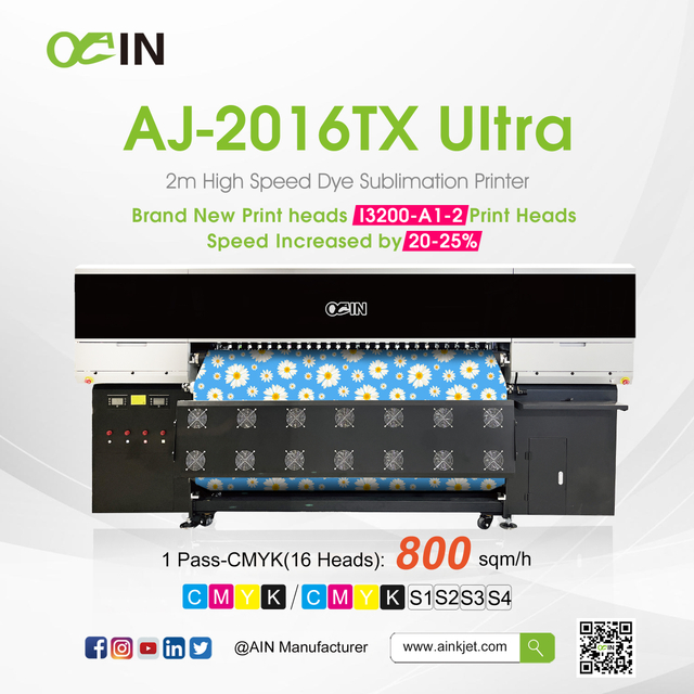 AINKJET AJ-2016TX UItra 2m طابعة صبغ عالية السرعة