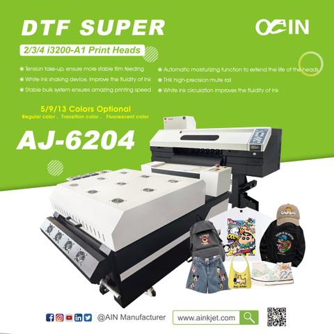AJ-6204 DTF Super T-Shirt Digital Heat Transfer System Powder Shaker Printer
