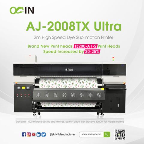 AJ-2008TX Ultra 2 m Hochgeschwindigkeits-Farbsublimationsdrucker