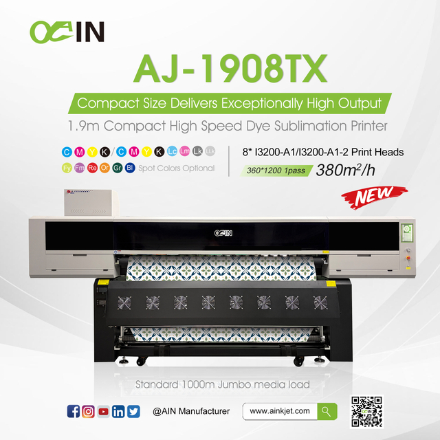 AINKJET AJ-1908TX 1.9m 高速昇華型プリンター